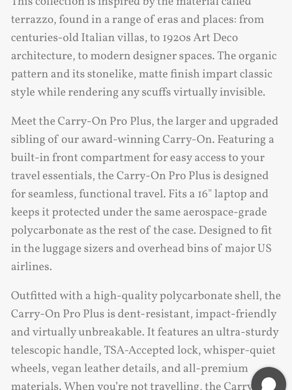Beautiful Monos White Terrazzo-Print Carry-On Pro Plus Suitcase!! - Picture 3 of 16
